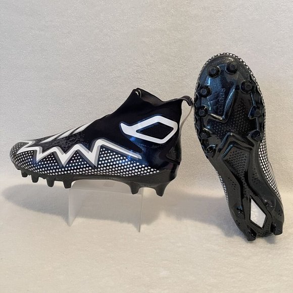 Adidas Black and White Men's Athletic Cleats - Picture 8 of 12